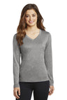 Sport-Tek® Ladies Long Sleeve Heather Contender™ V-Neck Tee