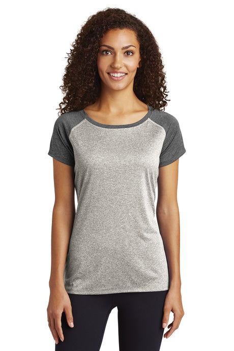 Sport-Tek ® Women's Heather-On-Heather Contender ™ Scoop Neck Tee