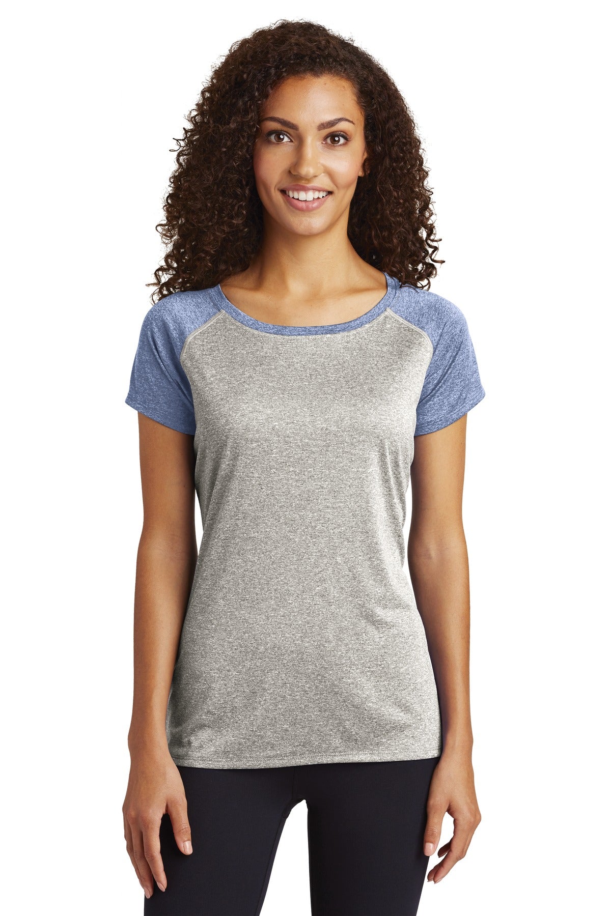 Sport-Tek ® Women's Heather-On-Heather Contender ™ Scoop Neck Tee