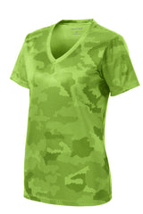 DISCONTINUED Sport-Tek® Ladies CamoHex V-Neck Tee