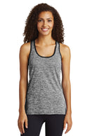 Camiseta sin mangas Racerback PosiCharge® Electric Heather para mujer Sport-Tek®