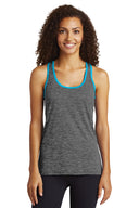 Camiseta sin mangas Racerback PosiCharge® Electric Heather para mujer Sport-Tek®