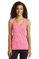 Camiseta sin mangas Racerback PosiCharge® Electric Heather para mujer Sport-Tek®