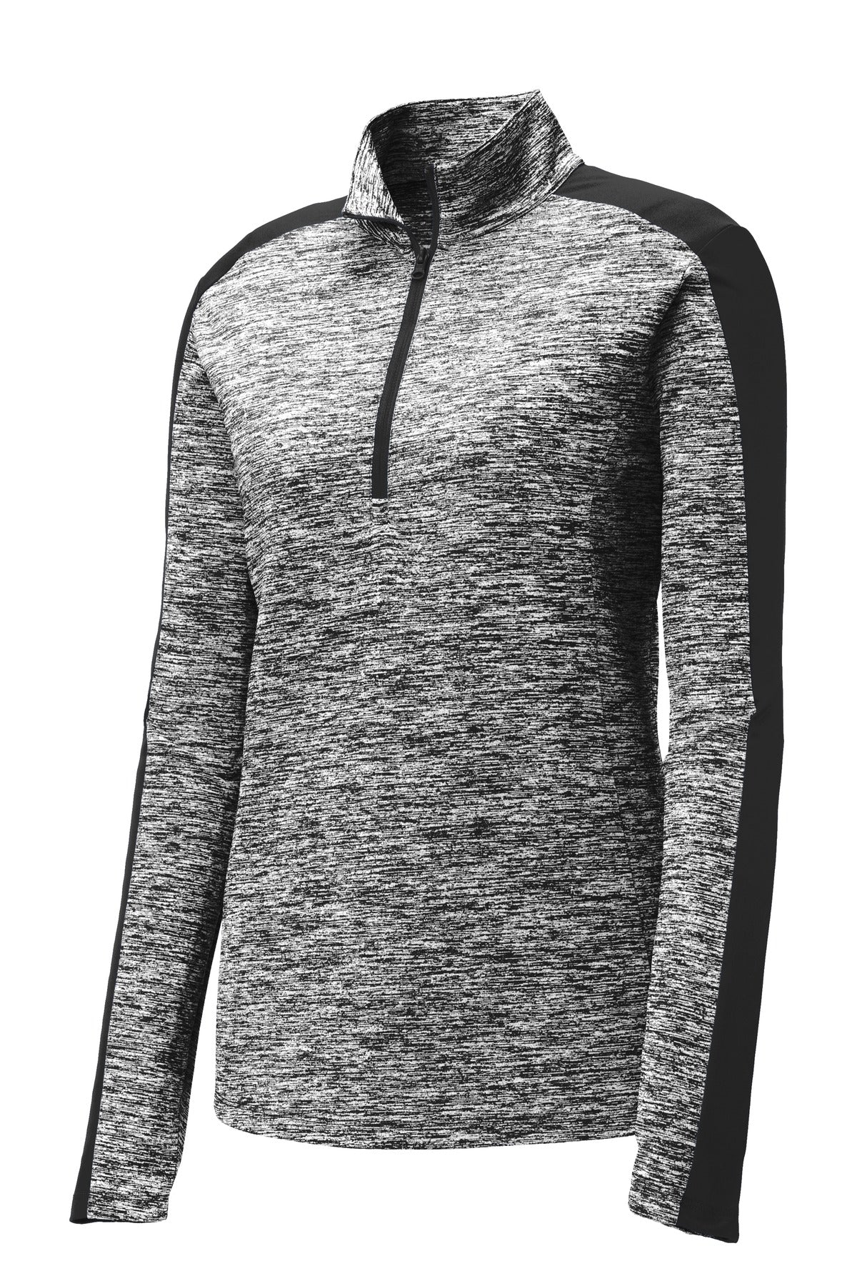 Sport-Tek® Women's PosiCharge® Electric Heather Colorblock 1/4-Zip Pullover