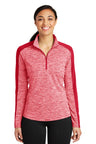 Sport-Tek® Women's PosiCharge® Electric Heather Colorblock 1/4-Zip Pullover