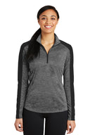 Women's PosiCharge Electric Heather Colorblock 1/4-Zip Pullover