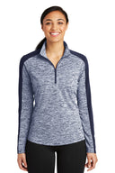 Women's PosiCharge Electric Heather Colorblock 1/4-Zip Pullover