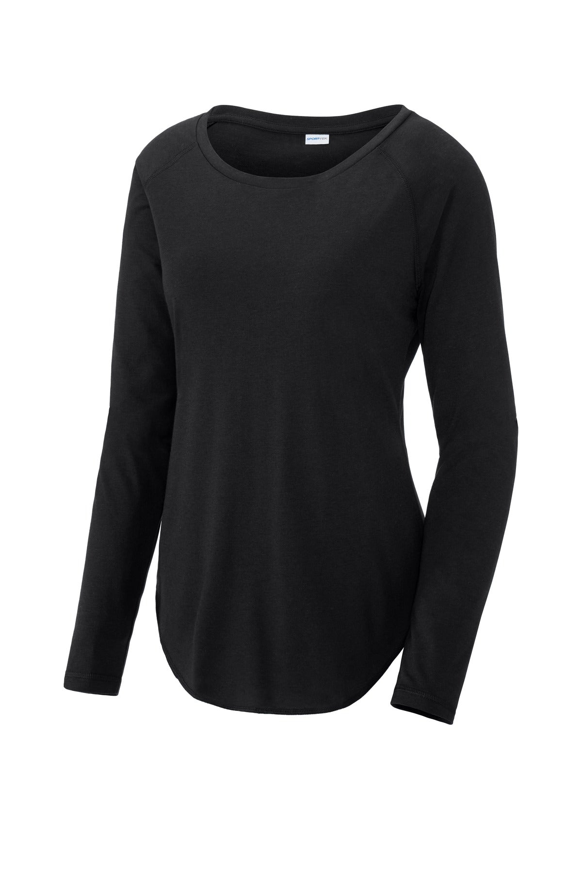 Sport-Tek ® Women's PosiCharge ® Long Sleeve Tri-Blend Wicking Scoop Neck Raglan Tee