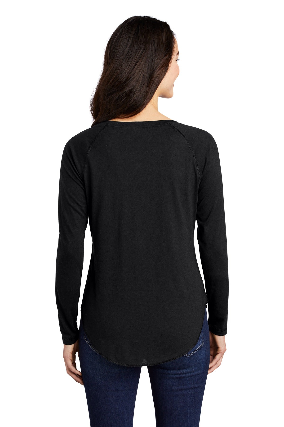 Sport-Tek ® Women's PosiCharge ® Long Sleeve Tri-Blend Wicking Scoop Neck Raglan Tee