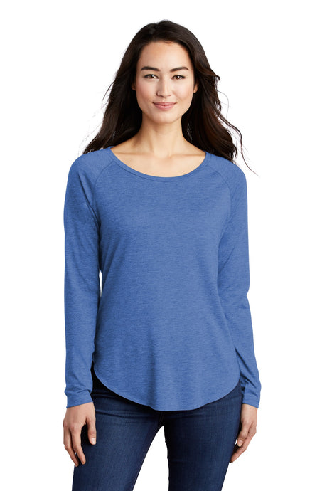 Sport-Tek ® Women's PosiCharge ® Long Sleeve Tri-Blend Wicking Scoop Neck Raglan Tee