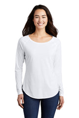 Sport-Tek ® Women's PosiCharge ® Long Sleeve Tri-Blend Wicking Scoop Neck Raglan Tee