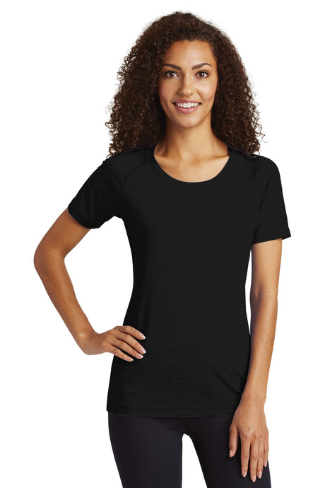 Sport-Tek ® Women's PosiCharge ® Tri-Blend Wicking Scoop Neck Raglan Tee