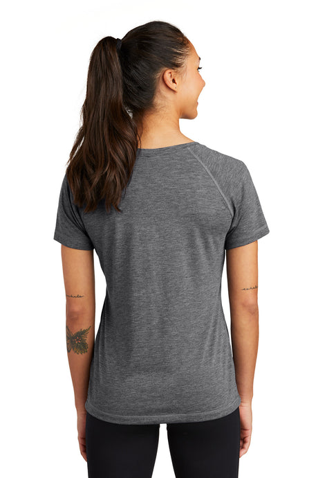 Sport-Tek ® Women's PosiCharge ® Tri-Blend Wicking Scoop Neck Raglan Tee