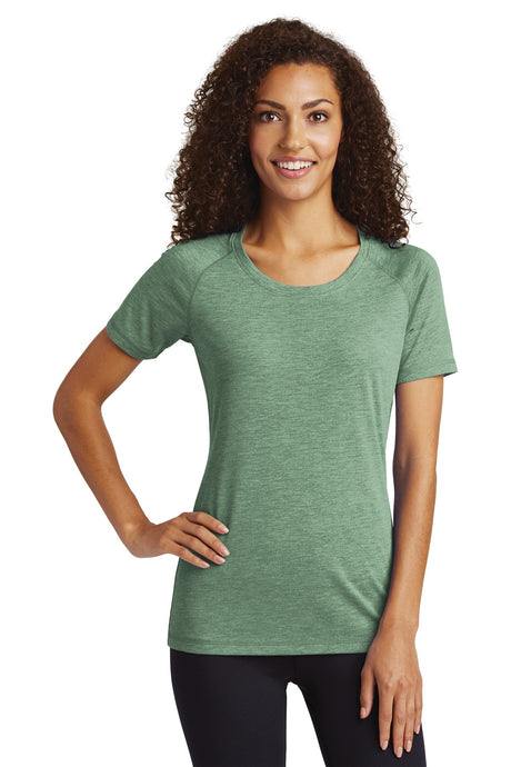 Sport-Tek ® Women's PosiCharge ® Tri-Blend Wicking Scoop Neck Raglan Tee