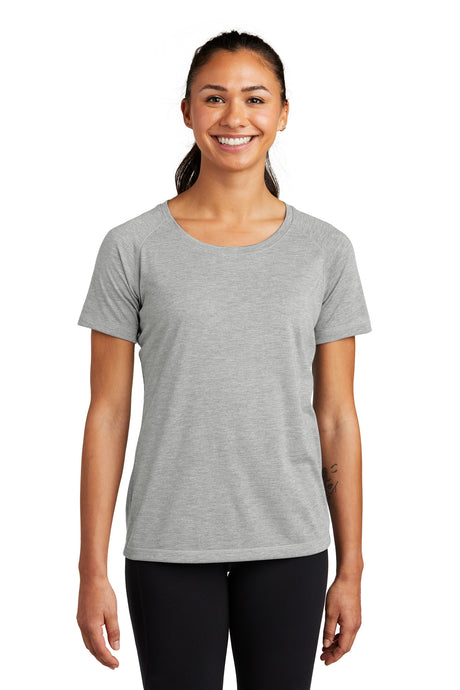 Sport-Tek ® Women's PosiCharge ® Tri-Blend Wicking Scoop Neck Raglan Tee