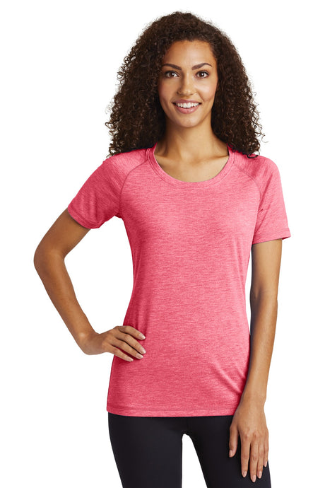 Sport-Tek ® Women's PosiCharge ® Tri-Blend Wicking Scoop Neck Raglan Tee