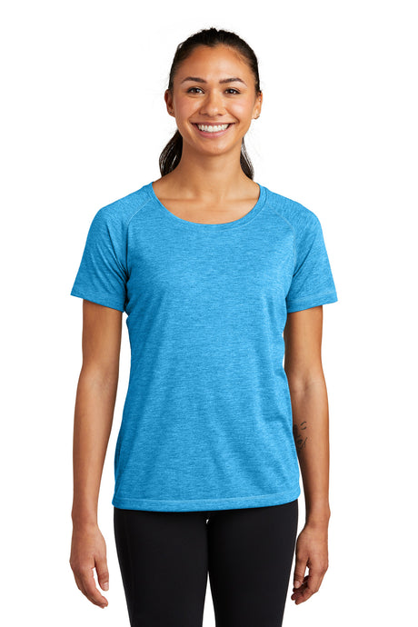 Sport-Tek ® Women's PosiCharge ® Tri-Blend Wicking Scoop Neck Raglan Tee