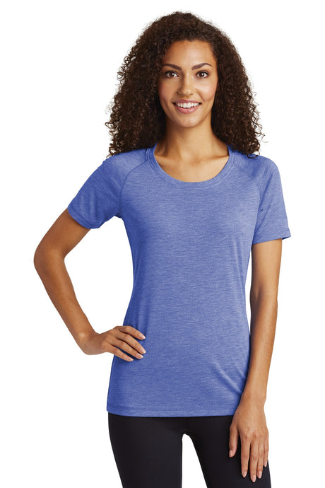 Sport-Tek ® Women's PosiCharge ® Tri-Blend Wicking Scoop Neck Raglan Tee