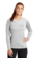 Sport Tek Women's Long Sleeve Performance Rashguard Tee, moisture wicking athletic shirt for women