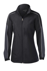 DISCONTINUED Sport-Tek® Ladies Piped Colorblock Wind Jacket