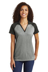 Sport-Tek ® Women's PosiCharge ® RacerMesh ® Raglan Heather Block Polo