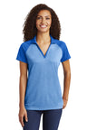 Sport-Tek ® Women's PosiCharge ® RacerMesh ® Raglan Heather Block Polo