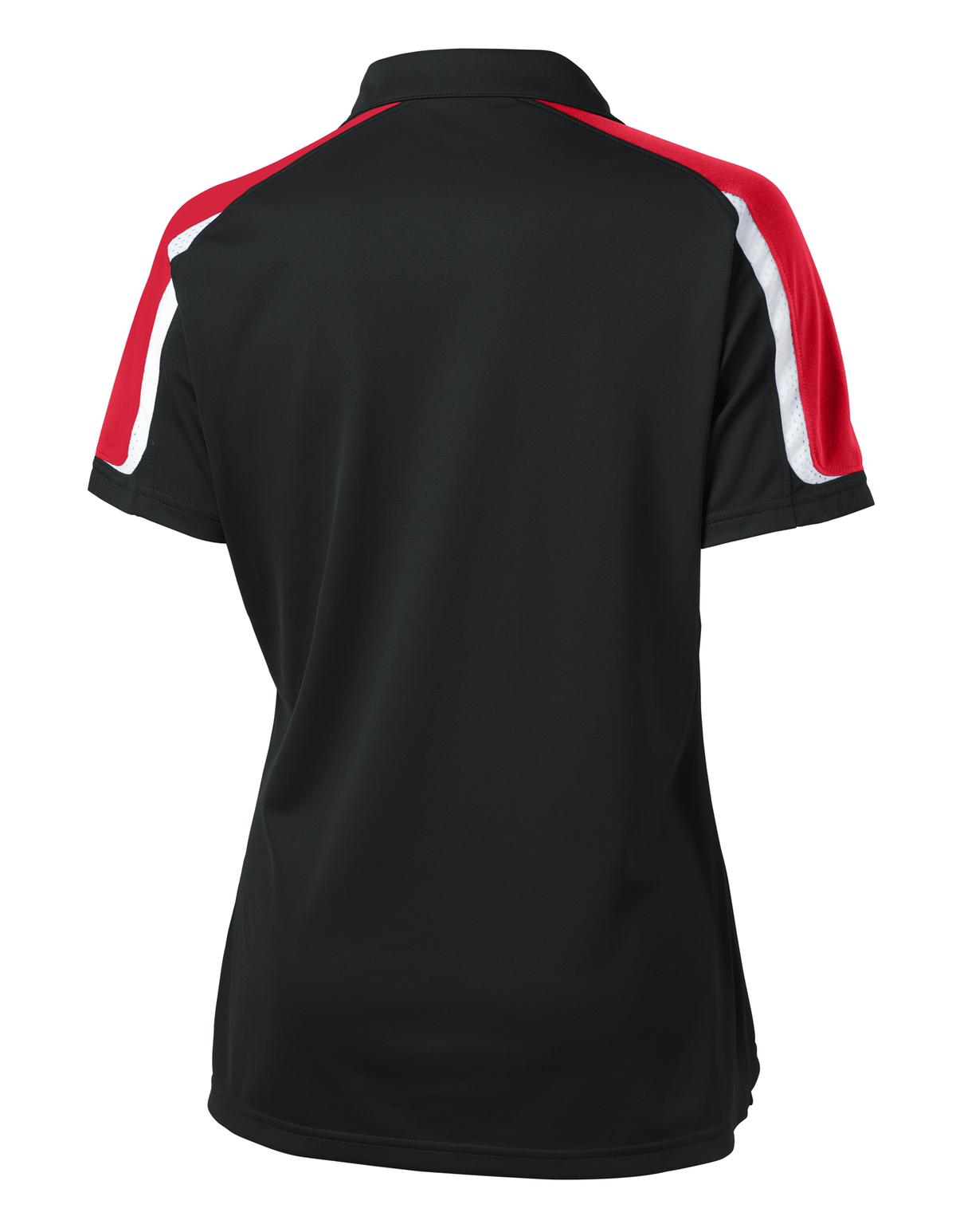 Sport-Tek® Ladies Tricolor Shoulder Micropique Sport-Wick® Polo