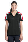 Sport-Tek® Ladies Tricolor Shoulder Micropique Sport-Wick® Polo