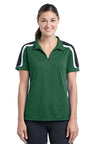 Sport-Tek® Ladies Tricolor Shoulder Micropique Sport-Wick® Polo