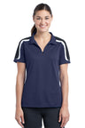 Sport-Tek® Ladies Tricolor Shoulder Micropique Sport-Wick® Polo