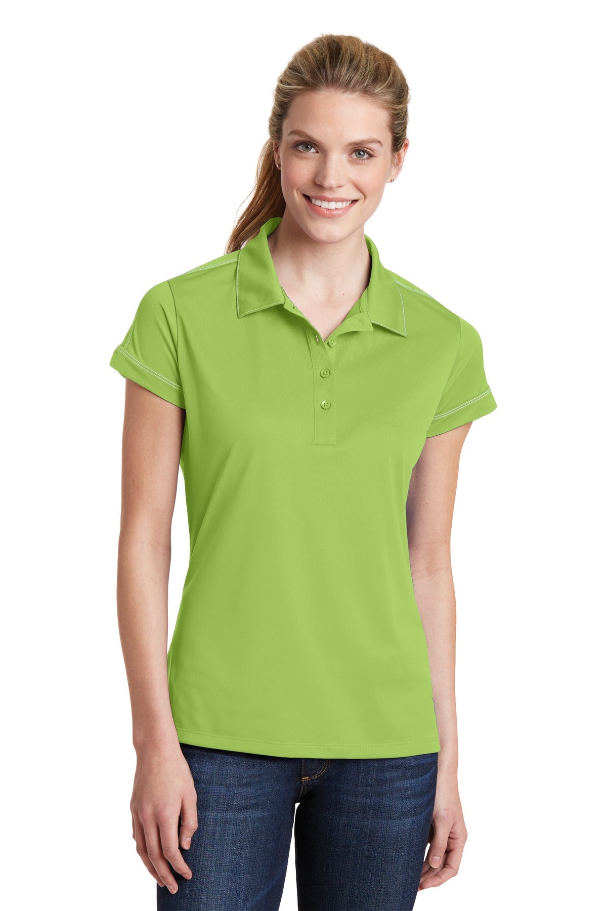 Sport-Tek® Women's Contrast Stitch Micropique Sport-Wick® Polo