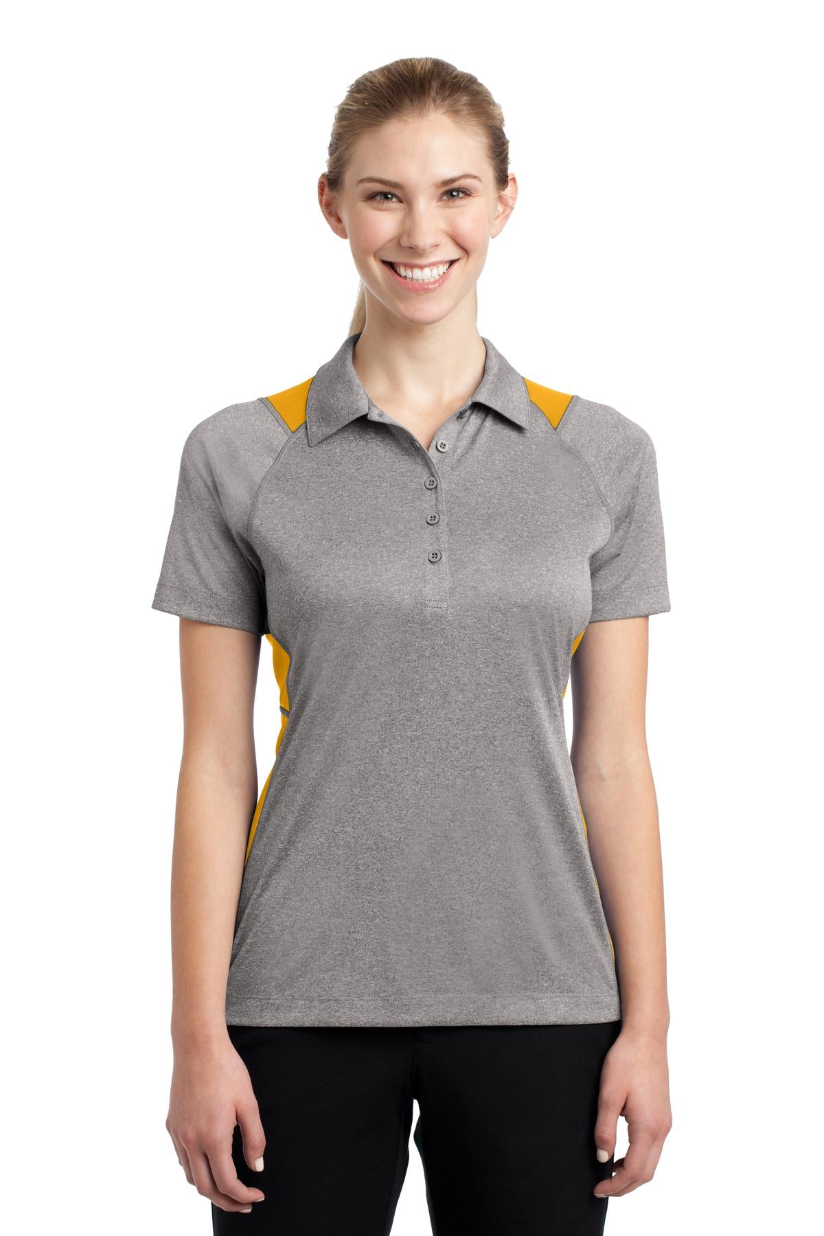 Sport-Tek® Women's Heather Colorblock Contender™ Polo