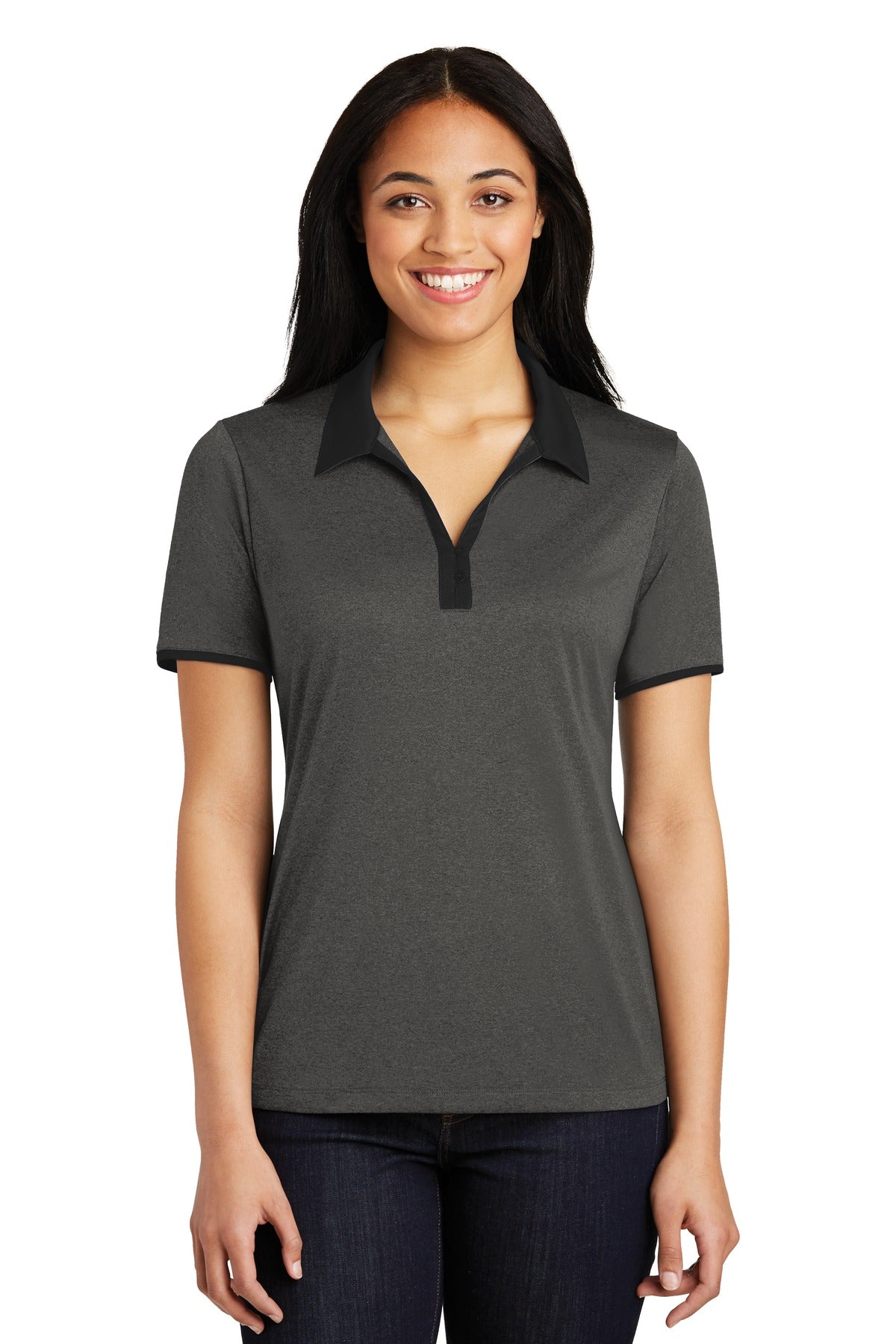 Sport-Tek® Ladies Heather Contender™ Contrast Polo