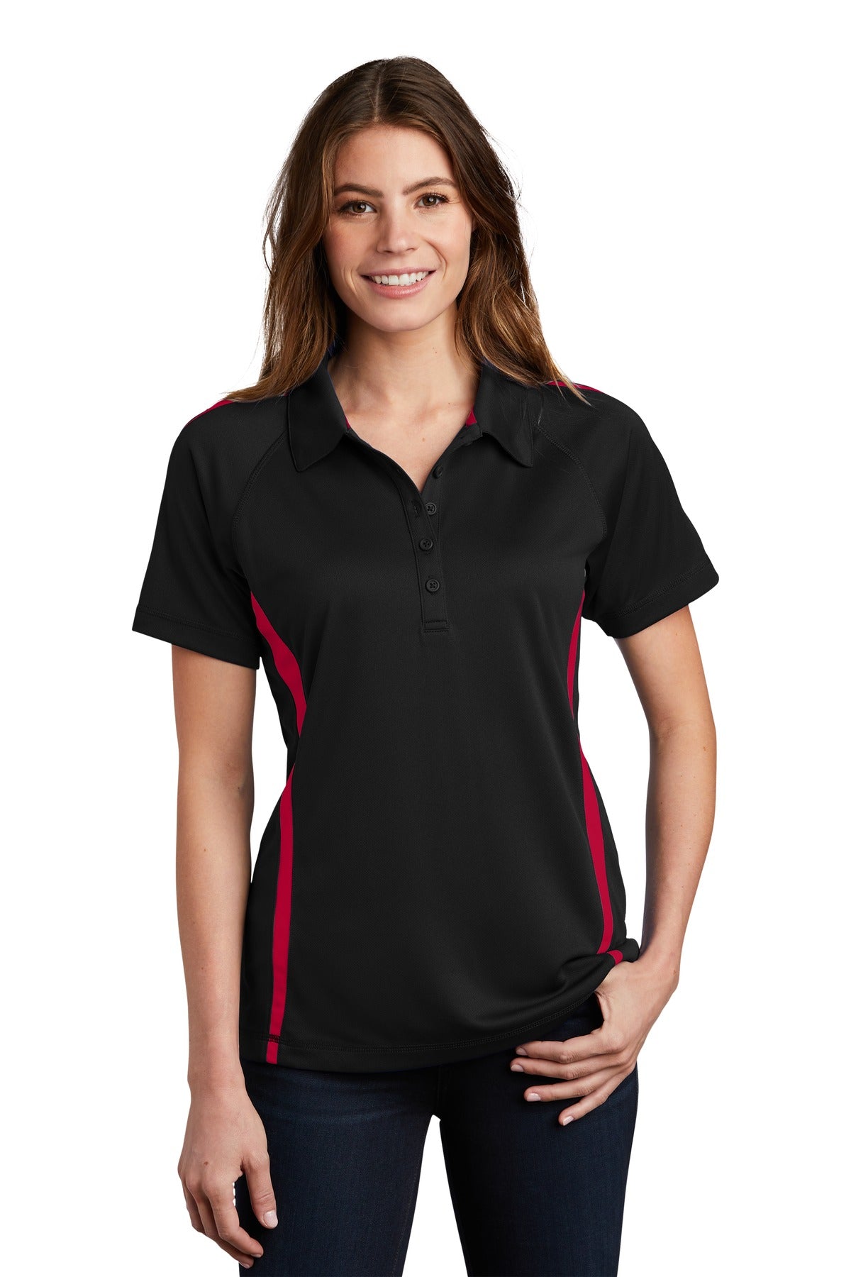 Sport-Tek® Women's PosiCharge® Micro-Mesh Colorblock Polo