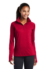 Sport-Tek® Women's Sport-Wick Stretch 1/4-Zip Pullover