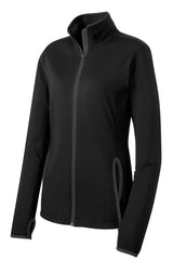 Sport-Tek® Women's Sport-Wick Stretch Contrast Full-Zip Jacket