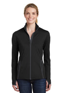 Sport-Tek® Women's Sport Wick Stretch Contrast Full Zip Jacket