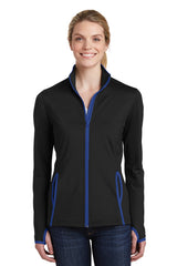 Sport-Tek® Women's Sport-Wick Stretch Contrast Full-Zip Jacket