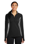 Sport-Tek® Women's Sport-Wick Stretch Contrast 1/4-Zip Pullover