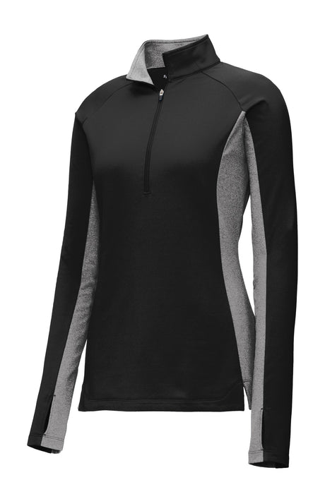 Sport-Tek® Women's Sport Wick Stretch Contrast 1/4-Zip Pullover