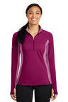 Sport-Tek® Women's Sport-Wick Stretch Contrast 1/4-Zip Pullover