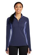 Sport-Tek® Women's Sport Wick Stretch Contrast 1/4-Zip Pullover