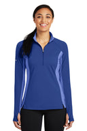 Sport-Tek® Women's Sport Wick Stretch Contrast 1/4-Zip Pullover