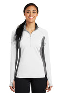 Sport-Tek® Women's Sport Wick Stretch Contrast 1/4-Zip Pullover