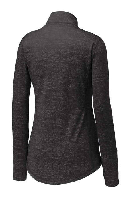 Sport-Tek® Women's Sport Wick Stretch Reflective Heather 1/2-Zip Pullover
