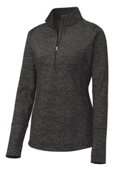 Sport-Tek® Women's Sport-Wick Stretch Reflective Heather 1/2-Zip Pullover