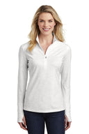 Sport-Tek® Women's Sport Wick Stretch Reflective Heather 1/2-Zip Pullover
