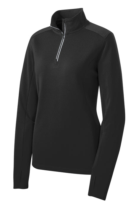 Sport-Tek® Women's Sport Wick Textured 1/4 Zip Pullover