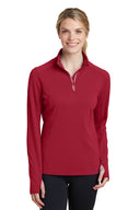Sport-Tek® Women's Sport Wick Textured 1/4 Zip Pullover