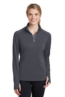 Sport-Tek® Women's Sport Wick Textured 1/4 Zip Pullover